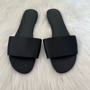 Banana Republic SATIN SLIDE SANDAL Black Women’s Size 7.5